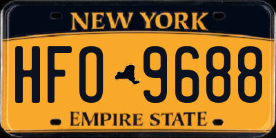 NY license plate HFO9688