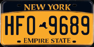 NY license plate HFO9689