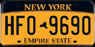 NY license plate HFO9690