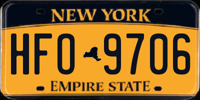 NY license plate HFO9706