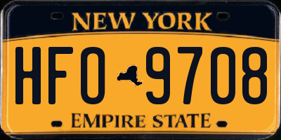 NY license plate HFO9708