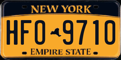 NY license plate HFO9710