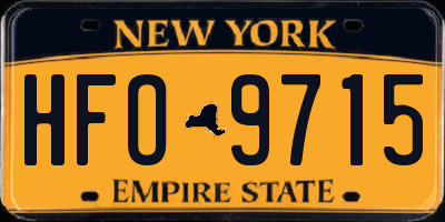 NY license plate HFO9715