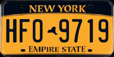 NY license plate HFO9719