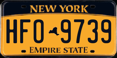NY license plate HFO9739