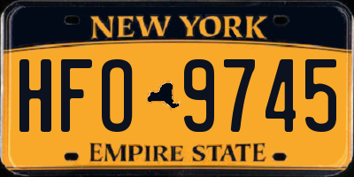 NY license plate HFO9745