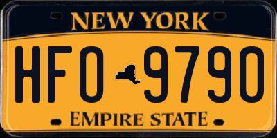 NY license plate HFO9790
