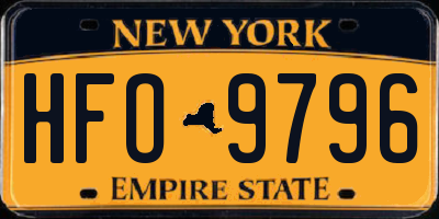 NY license plate HFO9796