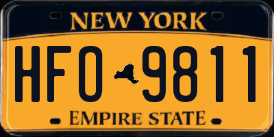 NY license plate HFO9811