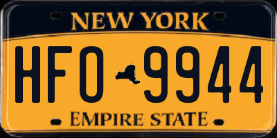 NY license plate HFO9944