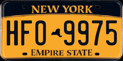 NY license plate HFO9975