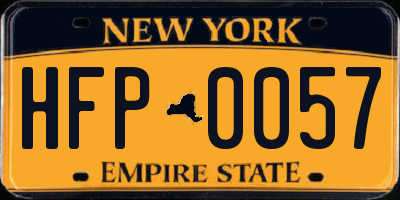 NY license plate HFP0057