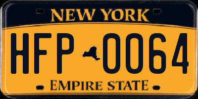 NY license plate HFP0064