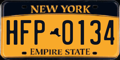 NY license plate HFP0134