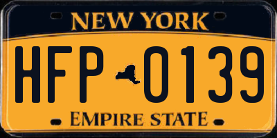 NY license plate HFP0139