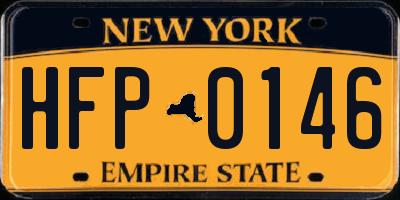 NY license plate HFP0146