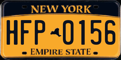 NY license plate HFP0156