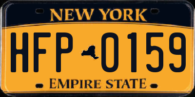 NY license plate HFP0159