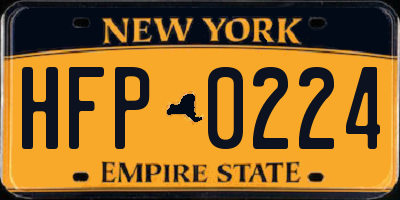 NY license plate HFP0224