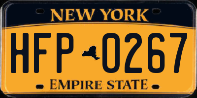 NY license plate HFP0267