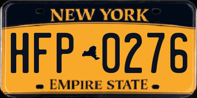 NY license plate HFP0276