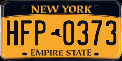 NY license plate HFP0373