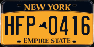 NY license plate HFP0416