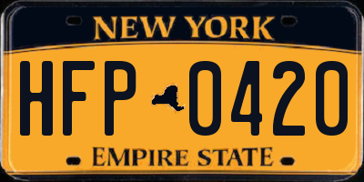 NY license plate HFP0420