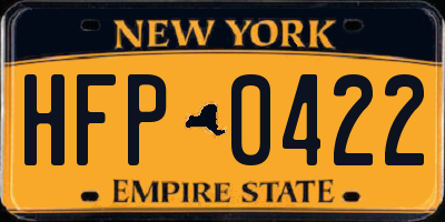 NY license plate HFP0422