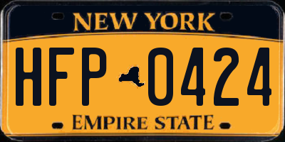 NY license plate HFP0424