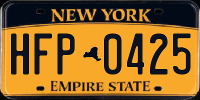 NY license plate HFP0425