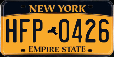 NY license plate HFP0426