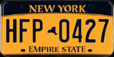 NY license plate HFP0427