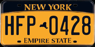 NY license plate HFP0428