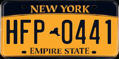 NY license plate HFP0441