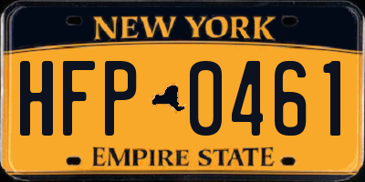 NY license plate HFP0461