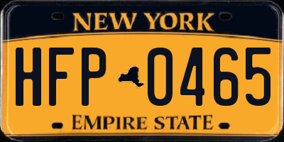 NY license plate HFP0465