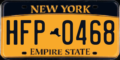 NY license plate HFP0468