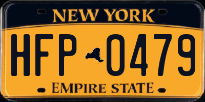 NY license plate HFP0479