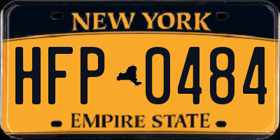 NY license plate HFP0484