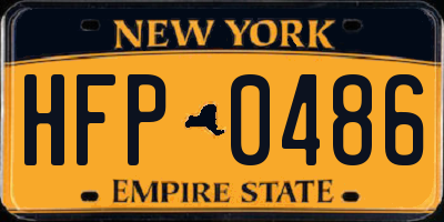 NY license plate HFP0486