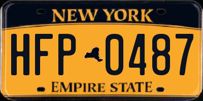 NY license plate HFP0487