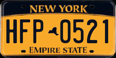 NY license plate HFP0521