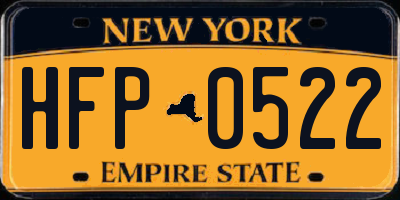 NY license plate HFP0522