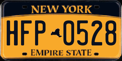 NY license plate HFP0528