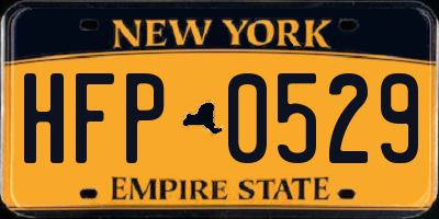 NY license plate HFP0529