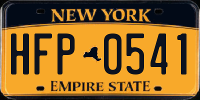 NY license plate HFP0541