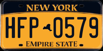 NY license plate HFP0579