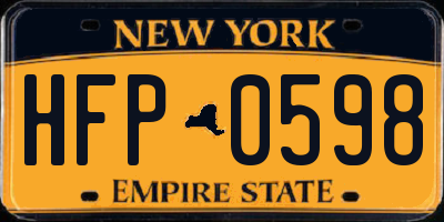 NY license plate HFP0598