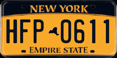NY license plate HFP0611